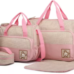 Sac à Langer 4 Pièces (2 Sacs+Trousse Biberon+Trousse accessoire) - Multicolore