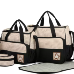 Sac à Langer 4 Pièces (2 Sacs+Trousse Biberon+Trousse accessoire) - Rouge