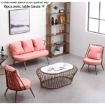 Salon en fer forgé 6pieces dont une table de salon