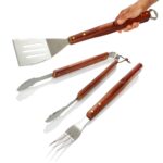 Set de 3 ustensiles de barbecue en inox