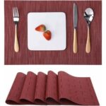 SET DE TABLE PAR 6PCS Rouge Bordeaux