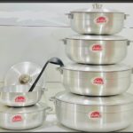 Set Marmittes aluminium 6 pièces + louche