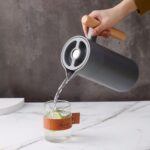 THERMOS 1L FERMETURE HERMÉTIQUE FACILE À OUVRIR AVEC MANCHE EN BOIS -TSV