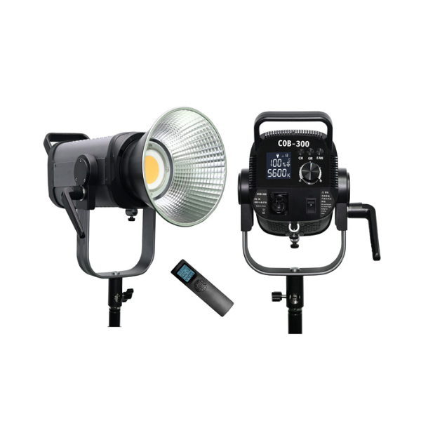 COB-300WRC-1 Éclairage LED Professional COB-300WRC 300W / Couleur 5600K ±200K Ra/TLCI : >95 Avec télécommande sans fil LCD 2.4G et adaptateur EU.(Batterie en option) – Image 1