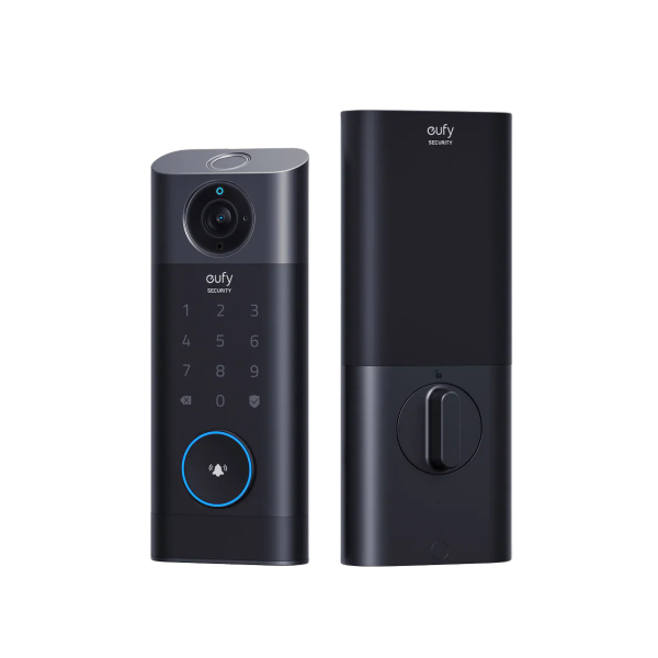 E8530KY1-1 (1) Serrure intelligente vidéo 3-en-1 WiFi - Caméra 2K - Empreinte digitale - Compatible Alexa/Google - Batterie rechargeable – Image 1