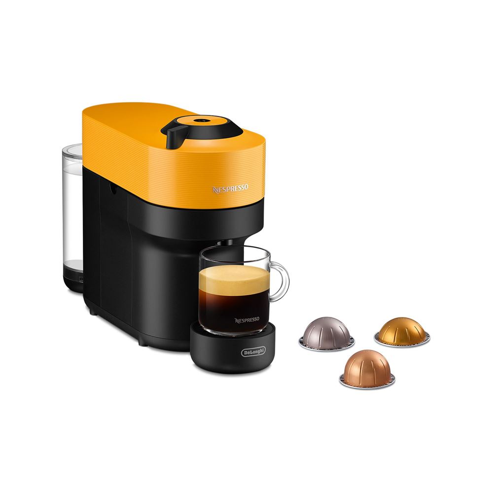 Machine-a-cafe-Delonghi-Nespreo-VertuoPop-1260-W-Jaune Machine à café Nespresso Vertuo Pop de DeLonghi Mango Yellow ENV90Y – Image 1