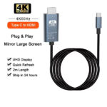 Câble adaptateur Type-C vers HDMI - Mâle / Mâle (compatible 4K à 60Hz) - 2 mètres R SCAR RS-CABTCHD – Image 3