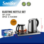 Sonifer SF-2120 Chauffe Eau électrique / Bouilloire électrique intelligente 1500W, Théière en verre