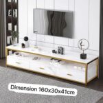 Meuble TV moderne avec portes et tiroirs de rangement compartimentée pour le salon , couloir et chambre – Image 3