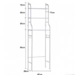 Étagère de rangement 3 niveaux pour toilettes, organiseur de salle de bain multifonctionnel – Image 2
