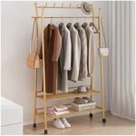 Porte-manteau sur pied, cintre nordique, porte-vêtements sur pied pour chambre à coucher-SBN – Image 3