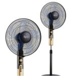 VENTILATEUR ROCH SUR PIED NOIR DORE RSF1804