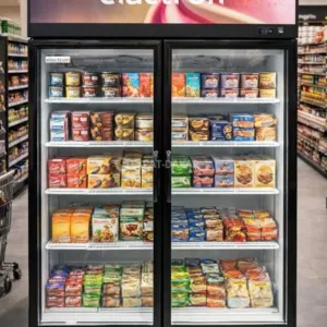 REFRIGERATEUR ELACTRON VERTICALE 2 PORTES 800L VITRINE LSC630WS